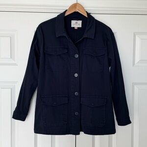 1 Sunset Lane Women’s Utility Jacket Size M Navy Blue Cotton
